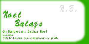 noel balazs business card