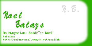 noel balazs business card
